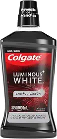 Colgate Enxaguante Bucal para Clareamento Luminous White Carvão 1000ml, Colgate