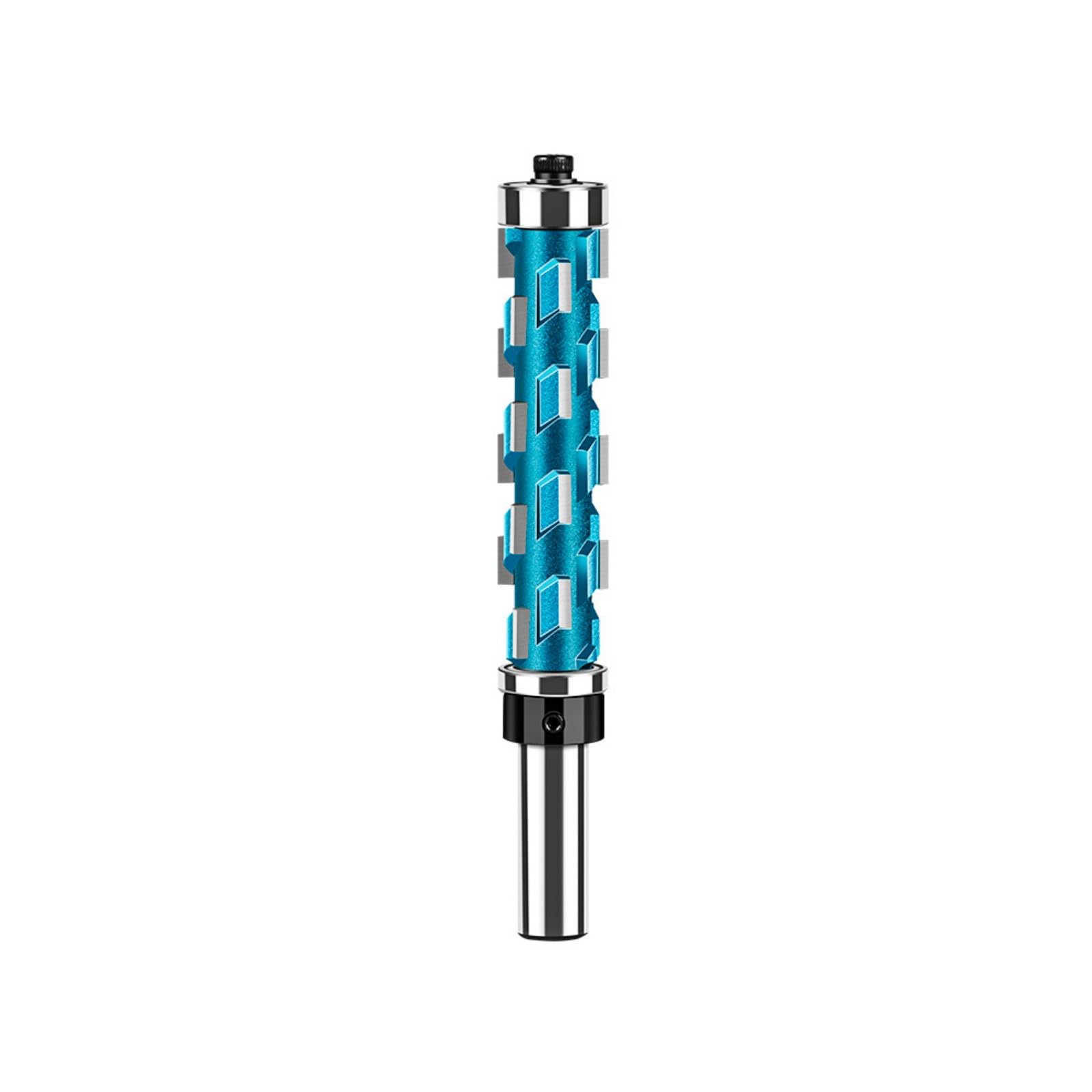 Interchangeable Carbides Spirals Trimming Bit with Double Bearing for Low Vibrations Wood Shaping and Milling Replaceable Head Spirals Trimming Routers Bit