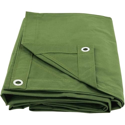 Mytee Products 20' x 20' Green Canvas Tarp 12oz Heavy Duty Water Resistant