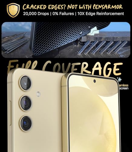 Image of Lensarmor Samsung S24 / S25 Clear Borderless Tempered Glass - Premium Military Grade 9H+ Screen Protector for Galaxy S24 and S25 Series - Ultrasonic Fingerprint Compatible Edge-to-Edge HD Screen Guard