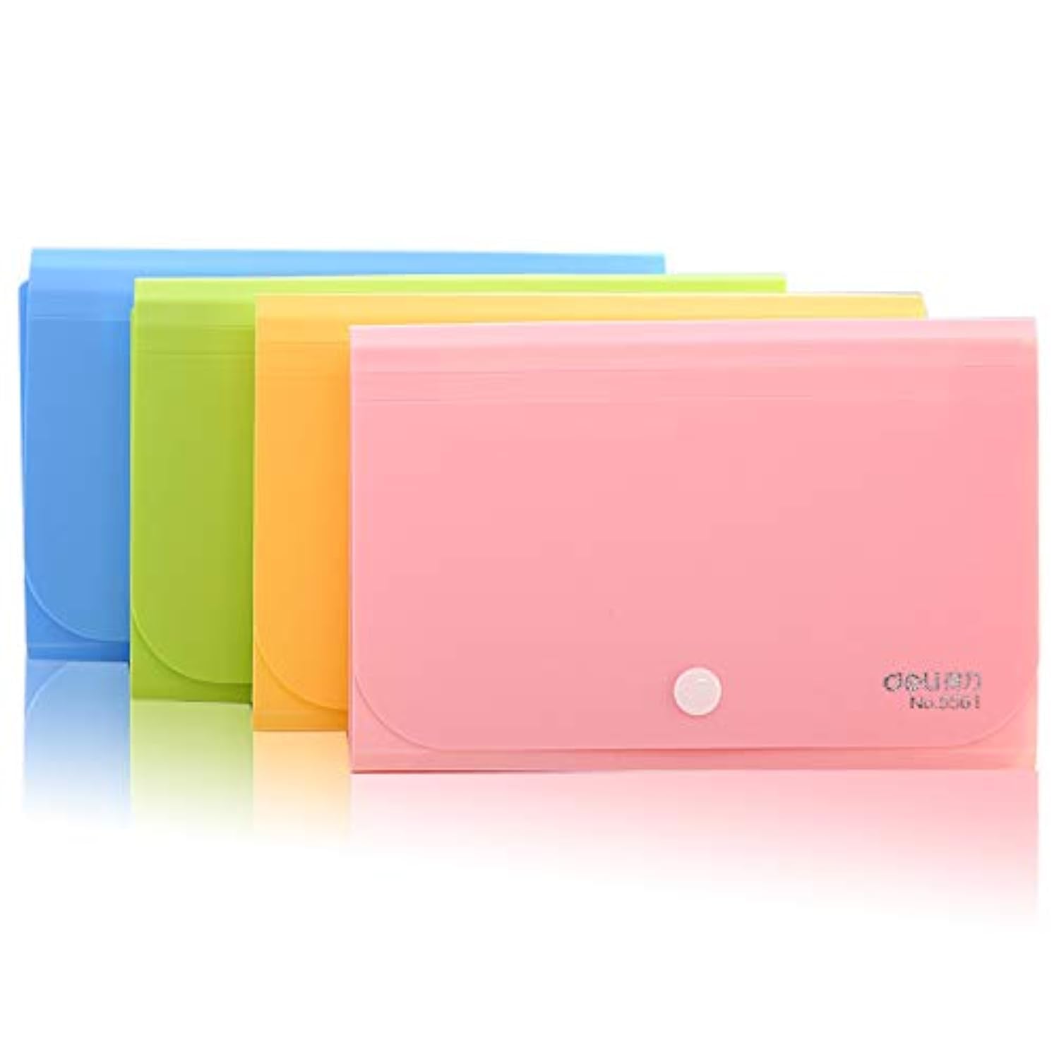 Expanding File Folder, Subdivision Accordion File Folder Mini Organizer PP Wallet for Cards,Coupons,Receipt,Tax Item or Changes,7x4.5 Inches,12