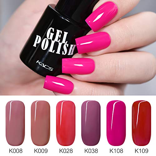 KADS Gel Nagellack, 9,5 ml/pcs 6 Farben tränken-weg UV-LED Gelpoliermittel Nail art Maniküre – Bild 3