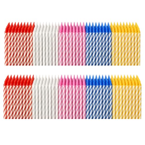 by Tugba Aydan - Birthday Candle - 144 Count Mix Color Birthday Candles for Cake, Cake Candle for...