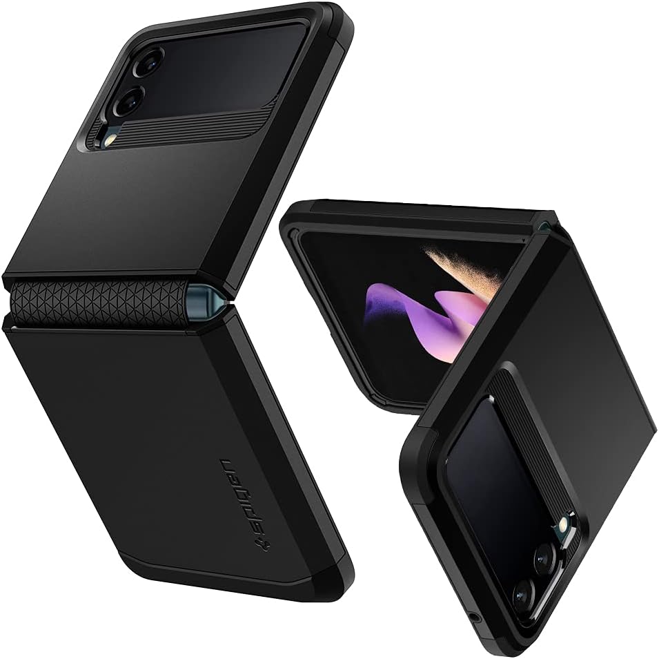 Spigen Tough Armor [Hinge Protection Technology] designed for Galaxy Z Flip 3 5G Case Cover (2021) - Black