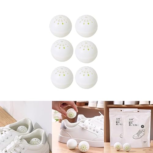靴 消臭ボール 消臭剤 芳香ボール 置き型 6個入 天然 芳香 除臭 湿気吸収 乾燥剤 足臭い対策 繰り返し使える 靴用 スニーカー用 ロッカー キャビネット 軽量 ポータブル コンパクト 持ち運び便利 携帯用 家庭用 業務用