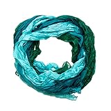 silkroad online 2019 reddit  Tinitex Knitterschal Halstuch Schal XXL grün türkis Farbverlauf 100% Seide 180x90cm