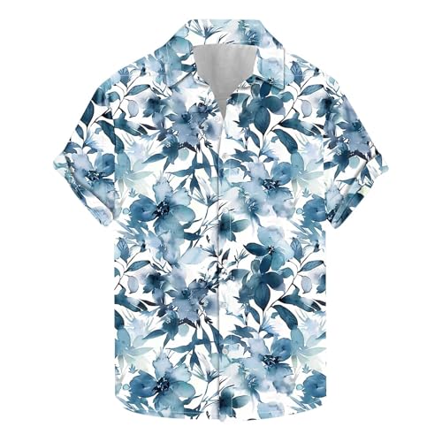 Chemise hawaienne pastel homme funky floral manche-courte coupe régulière