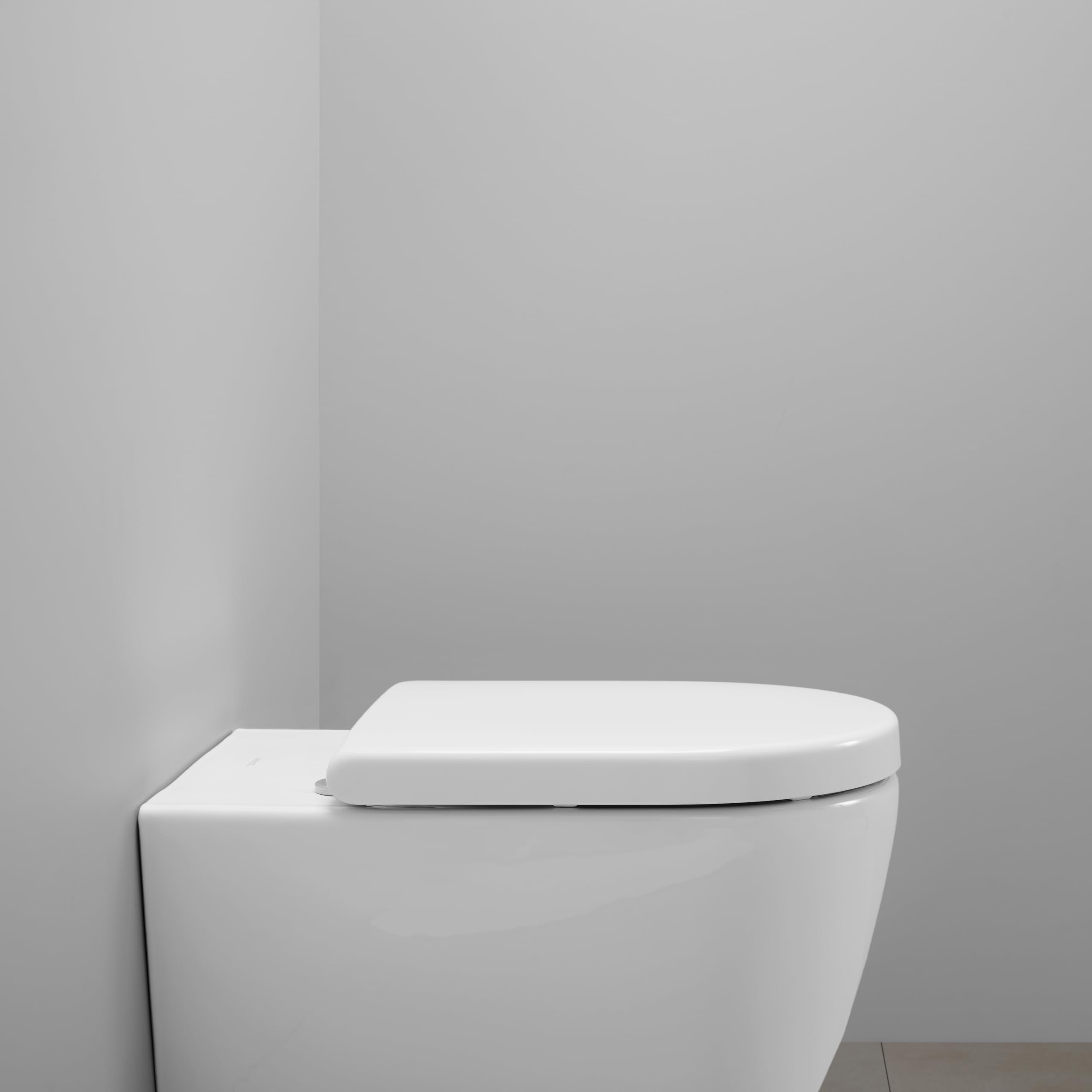 Duravit tapa wc universal, asiento de inodoro en forma de D, tapa con doble mecanismo de cierre suave, cierre rápido para instalación, blanco