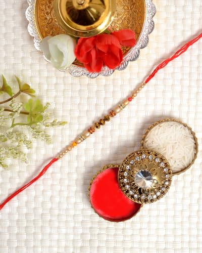 Image of Rakhi /Rakhi for Brother /Rudraksha Rakhi /Send rakhi to USA /Rakhi for Brother with Gift Set /Rakhi Bracelet /rakhi for brother and bhabhi /Rakhi Set
