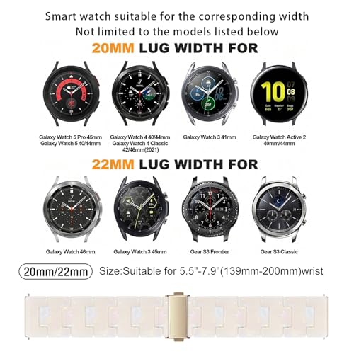 Correa de resina para reloj, ligera 20/22mm, unisex miniatura 2