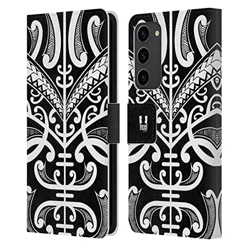 Housse cuir tatouage samoan Samsung Galaxy S23+ pour vos déplacements