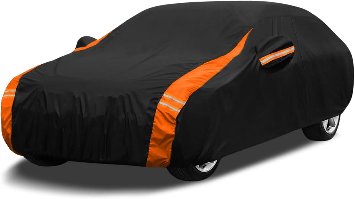 10-Layer Car Cover Waterproof All Weather for Automobiles, Soft Cotton Lining Outdoor Full Covers with Door Zipper, Universal Fit for Sedan 186"-195" L, Size A5 (See Size Chart)
