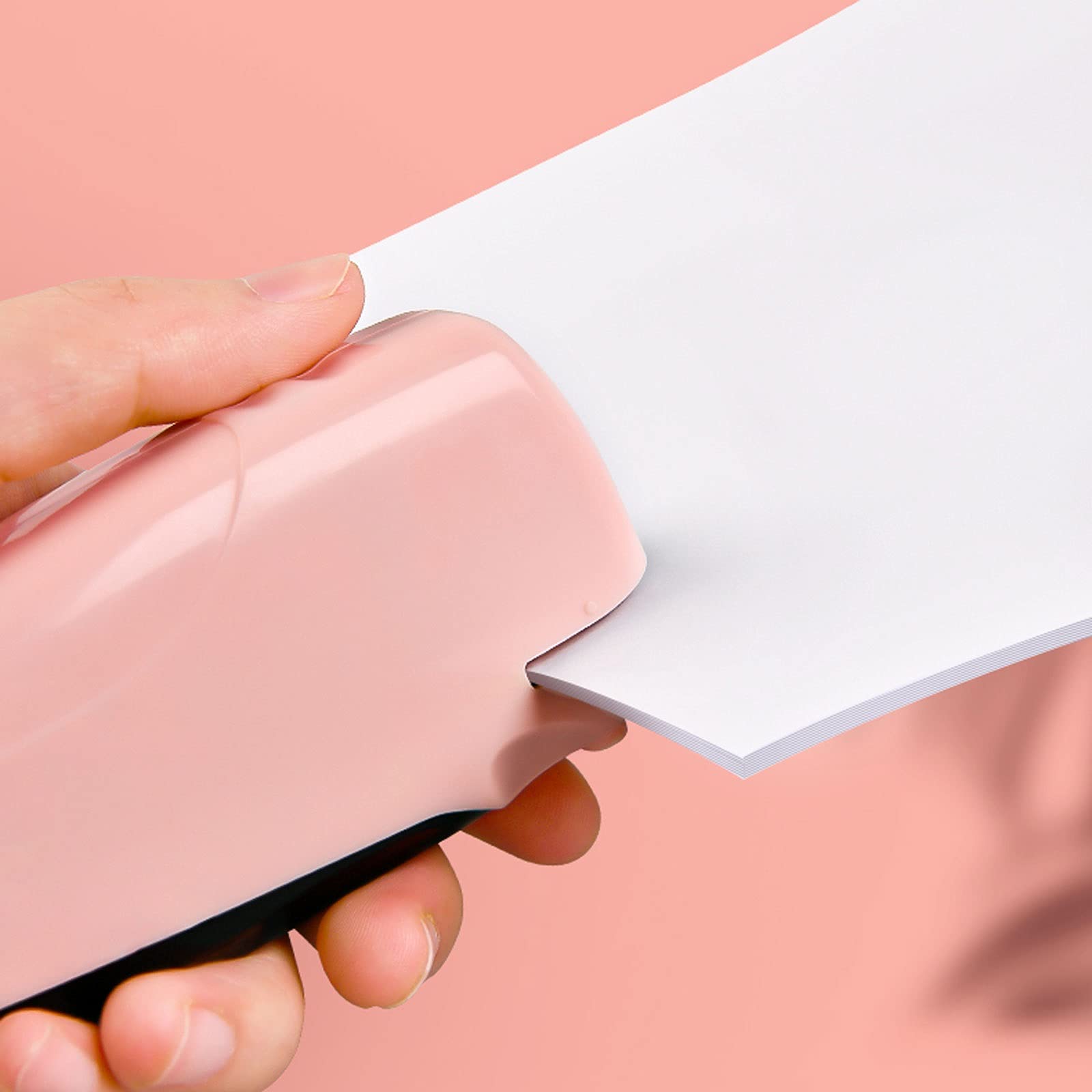 Liudan Heftgerät Vollautomatischer Hefter, die Büro-Desktop-Hefter verfügen über 20 Blattkapazitäten, leicht, ergonomische Hefter für den Schreibtisch zu Laden Büroheftgerät