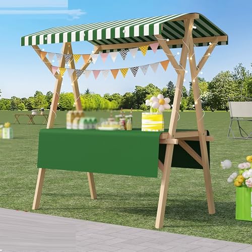 Carrito expendedor portátil para exteriores con toldo, soporte de exhibición móvil plegable para mercados de agricultores y espectáculos de manualidades