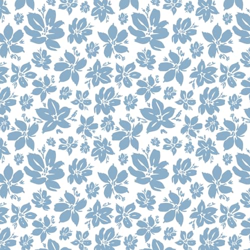 Image of Haus & Kinder King Size Bedsheet for Double Bed with 2 Pillow Covers 108 x 108 Inches | 144 TC Cotton Bedsheet for King Size Bed - Bluebell Whisper