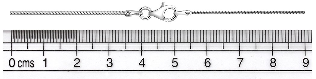 Schlangenkette 925 Silber Damen 1 mm Länge 42 cm bis 70 cm LJ1021