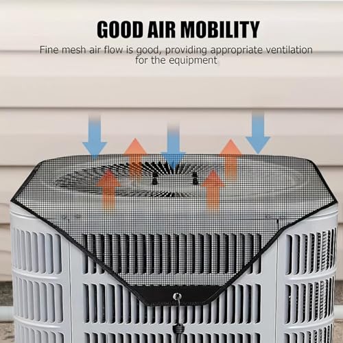 Image of Air Conditioner Cover for Outside Units, 28 inch x 28 inch Central AC Covers, Top Universal Mesh Cover Defender for All Seasons