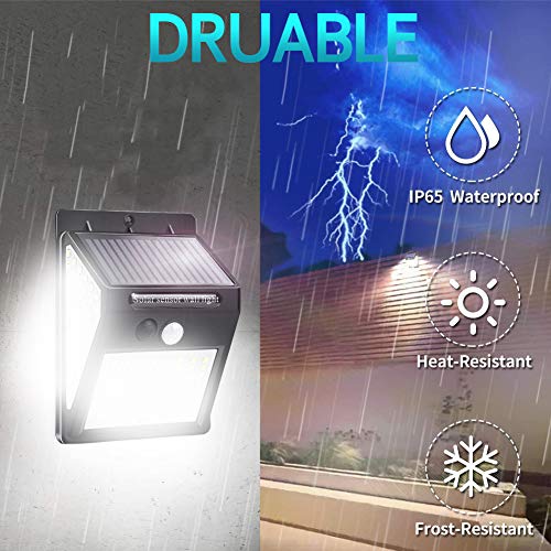 Solar Light Outdoor, LED Solar Motion Lights 3 Working Modes with 140 Led Chips Waterproof Wireless Easy to Install Motion Sensor Security Lights for Pathway, Front Door, Back Yard, Driveway, Garage