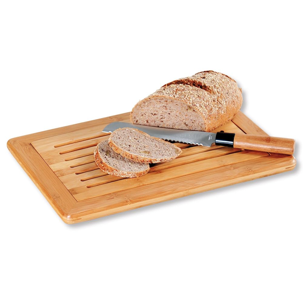 Kesper Bread and Cutting Board, Bamboo, Brown, 42 x 28 x 2 cm