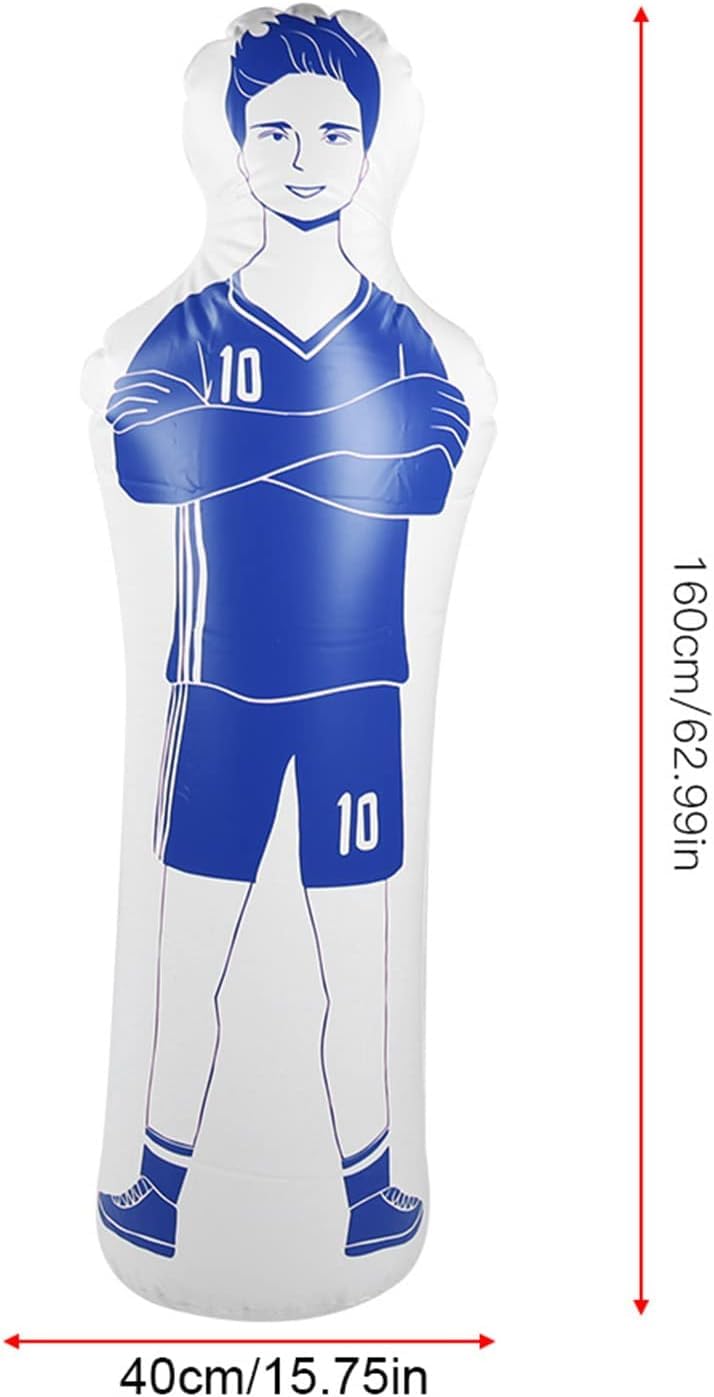 Aufblasbarer Fußball-Dummy, Fußball-Trainings-Dummy Tumbler Air Mannequin Free Kick Defender Wall Punching Tower Bag Boxsäule Sandsäcke für Kicks Dribbling Passing Drills