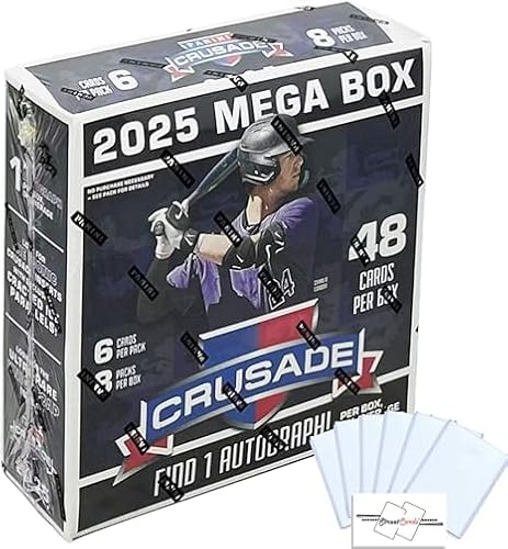 2025 Crusade Baseball Mega Box with 48 Trading Cards + 6 Toploaders and StreetCards Magnet! Look for The Knightcap Insert!