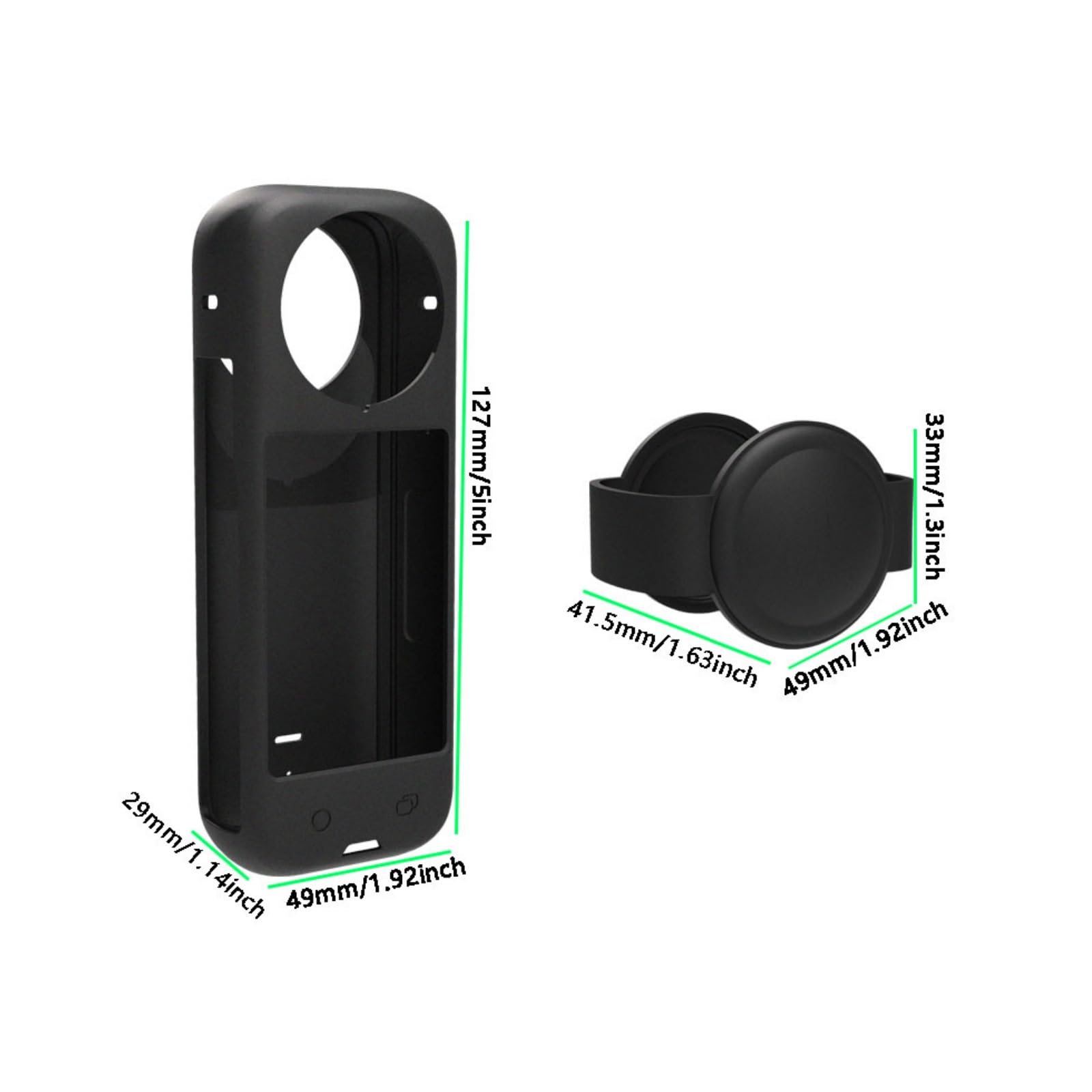 Custodia in silicone compatibile con Insta360 X4, kit di accessori per action camera, custodia protettiva in gomma morbida con protezione per obiettivo (X4, Type3