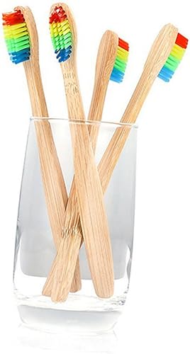 Miniatura 9 de HEALLILY Cepillo de dientes para adultos, cepillo de dientes de cerdas suaves, cepillo de dientes degradables, cepillo de dientes de bambú, cepillo