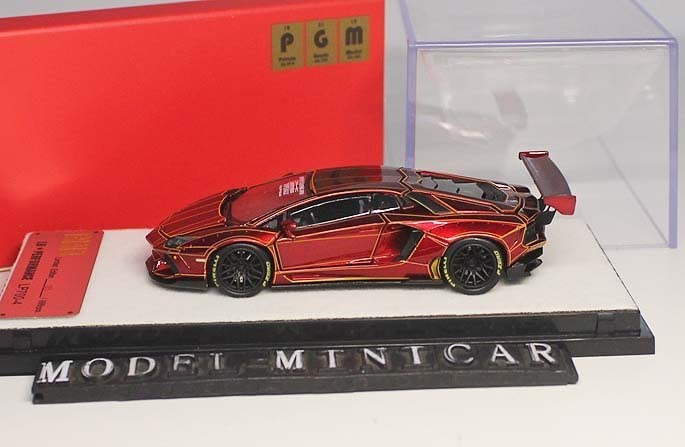 Amazon.co.jp: Metallic Red! Open and Close! PGM 1/64 Lamborghini