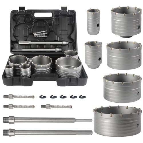 BINOTA 16PCS 40-130 mm (1-9/16" to 4-3/4") Concrete Hole Saw Kit