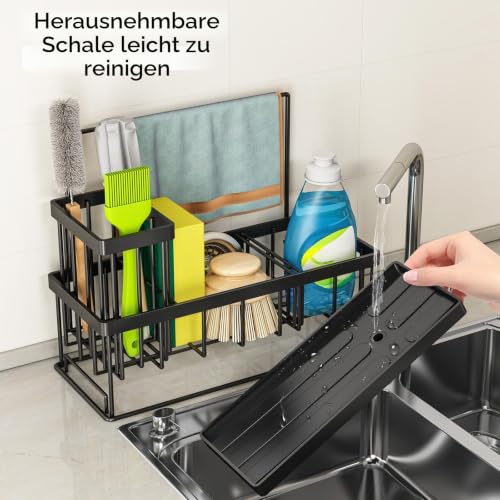 TidyTrove Schwammhalter für Spülbecken mit abnehmbarem Halter und Griff – Ansicht 6