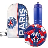 Paris Saint Germain Soccer Ball Size 5 Set - Bundle with PSG Soccer Ball Official Match Weight (Deflated), PSG Soccer Bag, and Water Bottle | World Cup Paris Saint Germain Soccer Ball Set