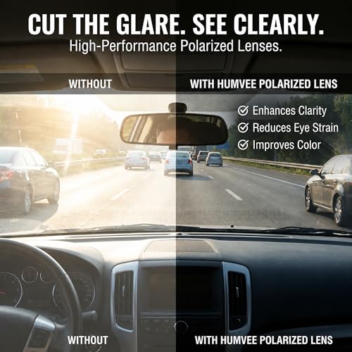 Image of CAMPCO HUMVEE Polarized Aviator Sunglasses for Men & Women - Gold Frame, Gray Lens, UV400 - Great for Driving, Fishing, Gifts