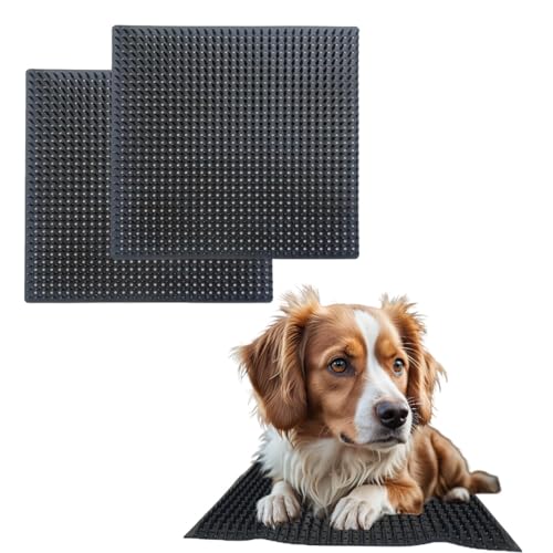 2 pads rascadores de PVC para perro 11.8 x 11.8 pulgadas miniatura 1