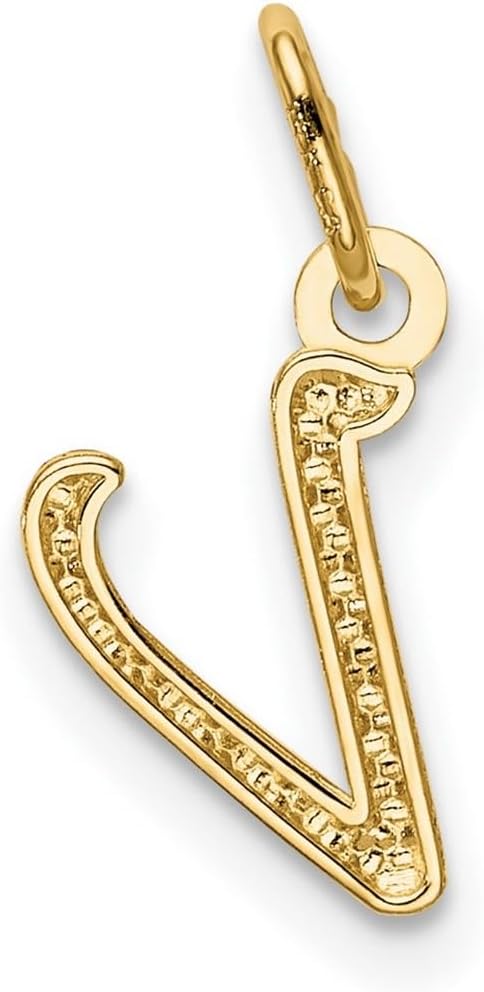 JewelryWeb 14k Yellow Gold Polished Letter Name Personalized Monogram Initial Charm Pendant Necklace for Women - Image 4