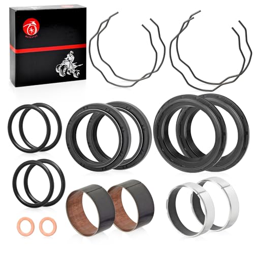Image of Fork Bushing Dust Oil Seals Kit For Yamaha V-Star 650 950 1100 1300 XVS650 XVS950 XVS1100 XVS1300 MT07 FZ07 XSR 700