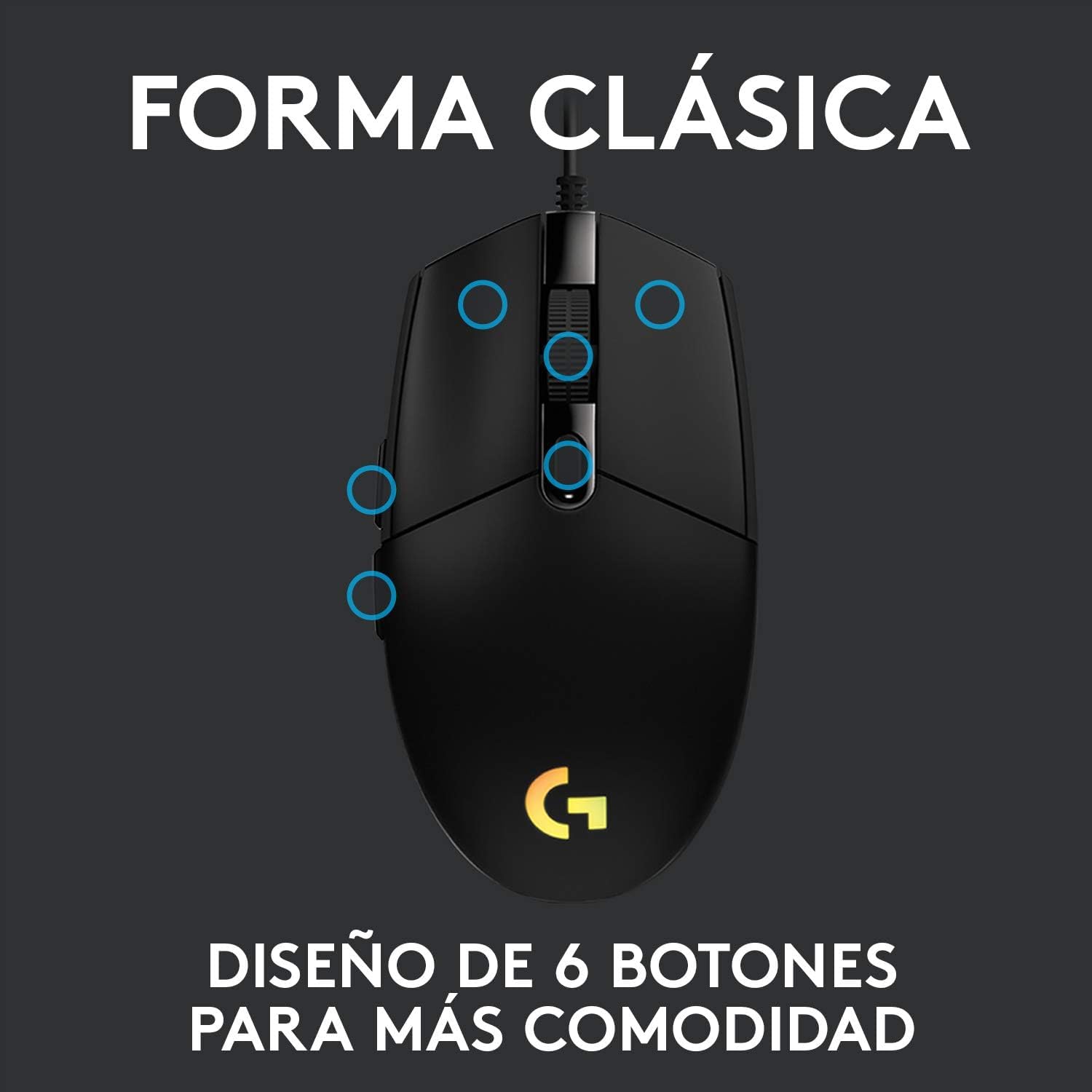 Logitech G213 Prodigy Teclado Gaming, RGB Lightsync, Disposición QWERTY ES - Negro + G203 Lightsync Ratón Gaming, 6 Botones Programables, Ultra-Ligero- Negro