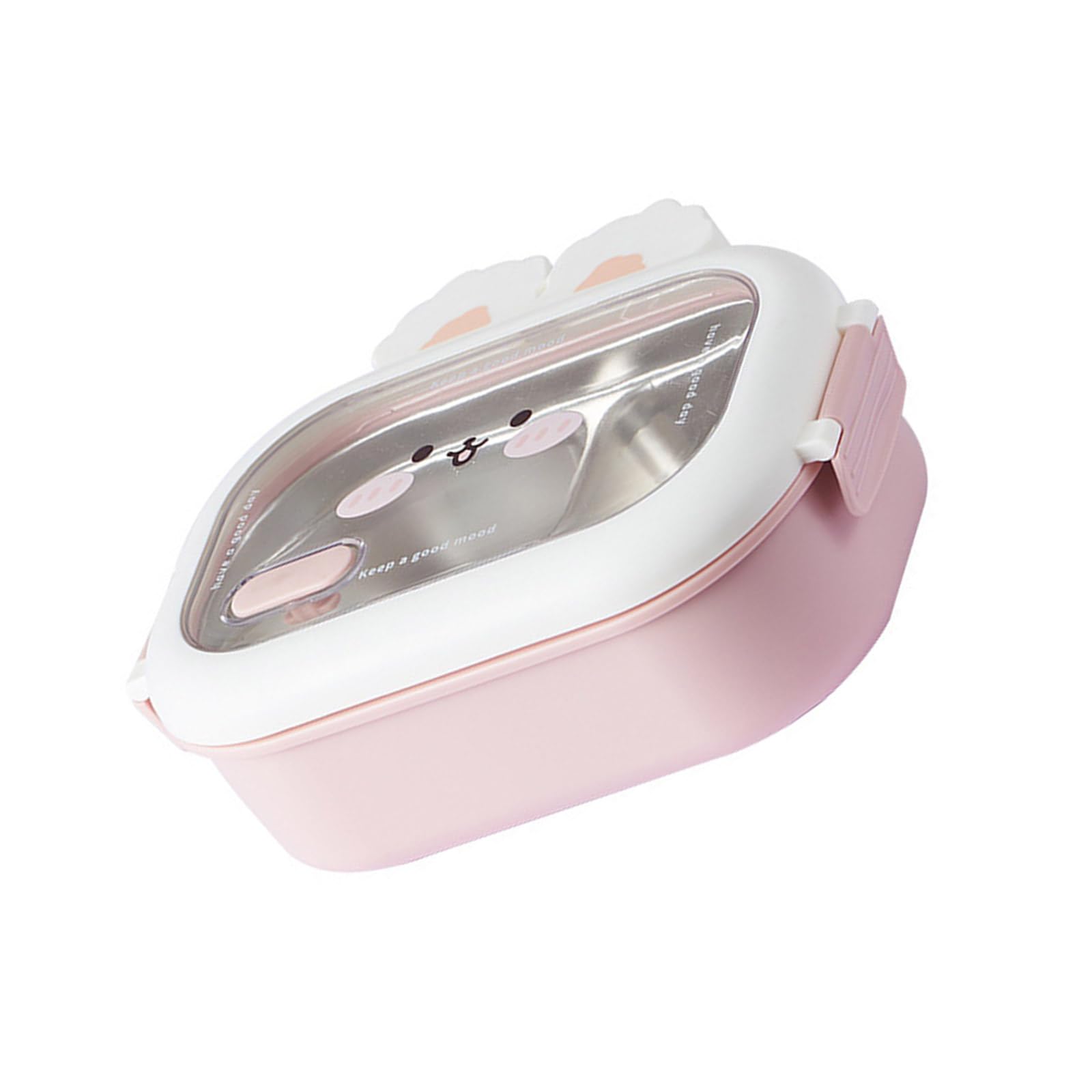 Jazuaiao Lunch Box with Lovely Rabbits Designs User Friendly Rabbits Stainless Lunch Organizers Spill Proof Food Storage Holders Child Friendly Meal Box