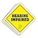 MAIANEY (3 Pcs) Hearing Impaired Sticker Hearing Impaired Sign Deaf Hard of Hearing Stickers Deaf Awareness Stickers Hearing Loss Hearing Aid Stickers Gifts Decorations Laptop Bottle Window Car 3