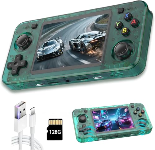 【Carta integrata da 128 GB e 20.000 giochi】 La console di gioco portatile offre oltre 20.000 giochi. Il potente emulatore supporta diversi simulatori, oltre 30 formati di gioco e un gran numero di giochi retrò. Puoi anche scaricare e giocare a giochi in formati simili.