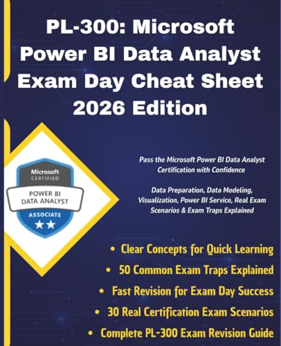 Pl-300: Microsoft Power Bi Data Analyst Exam Day Cheat Sheet – 2026 Edition: Pass The Microsoft Power Bi Data Analyst Certification With Confidence| .