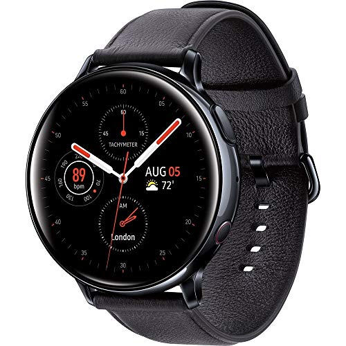 SAMSUNG Galaxy Watch Active2 LTE Smartwatch (Stainless Steel, 44mm, Black) (Renewed)