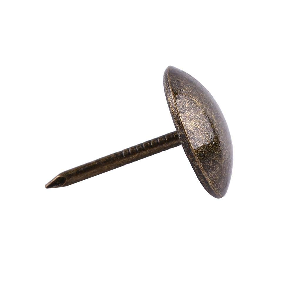 Bekledingsnagels Akozon Decoratieve Tack, Brons Metalen Tags Vintage Bekleding Nagels voor Meubels Sofa Schoendeur Stud Set van 100 Pins Patroon Hoofd Nagels (K247 Vierkante Stud 21