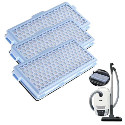 Xiciki 3Pcs SF-HA 50 HEPA Air Clean Filters Compatible with Miele Vacuum Filters Hoover S4, S5, S6, S8, S4000, S5000, S6000,S8000 Complete C2/C3, Compact C1/C2 Vacuum Cleaner Accessories