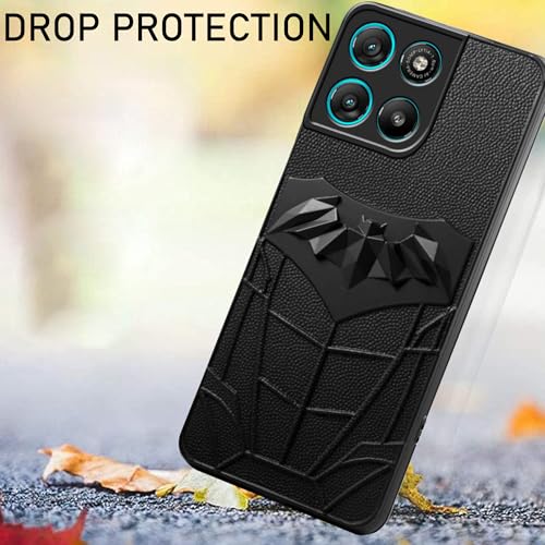 Image of Amazon Brand - Solimo Back Cover for Moto G67 Power 5G | 3D Silicon with Cloth | Shockproof | Stylish Bumper Case (Black)