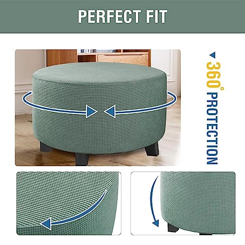 Funda otomana de terciopelo elástica 85 cm protector reposapiés 7