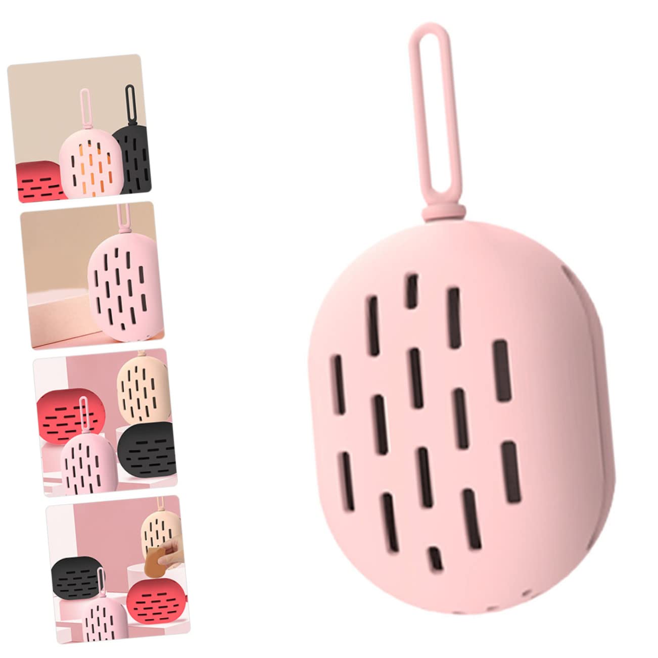 FOMIYES Estuche De Silicona para Esponjas De Maquillaje 5 Unidades para Viaje Transpirable Compacto