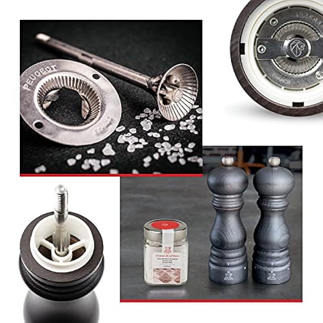 Peugeot Paris u'Select Manual Salt Mill - Adjustable Grinder - Beechwood, Chocolate