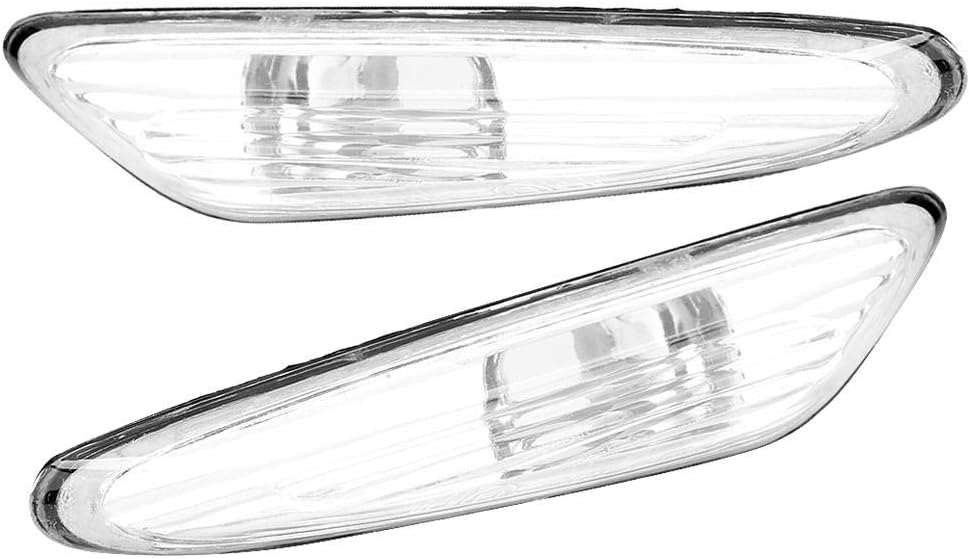 Turn Light, Side Marker Lamp Cover 63137165915 63137165916 Fit for E46 325i(Transparent)