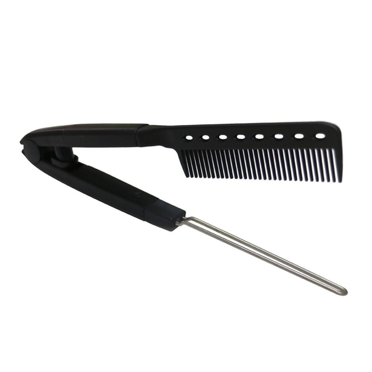 CALLARON Hairdressing Tool V-shaped Electric Straightening Comb Hair Straightener for Family Travel Outdoor