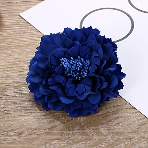Miniatura 8 de Amuhou Broche de flores para el cabello para mujer, diseño de flores, para tocado de novia, bailarina flamenca (paquete de 16 peonías)